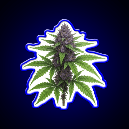 Purple Green Flower Ultra Realistic Detailed Green Leaf Led Neon Sign Rgb Color - Shineneon
