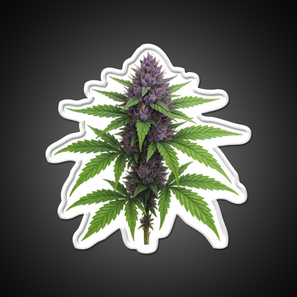 Purple Green Flower Ultra Realistic Detailed Green Leaf Led Neon Sign Rgb Color - LED neon sign view 11