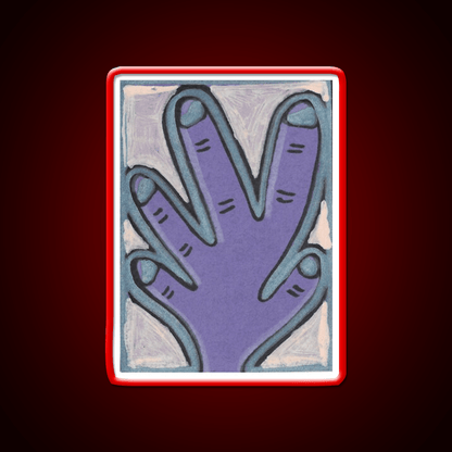Purple Hand With Blue Nail Salon Led Neon Sign Rgb Color - Shineneon