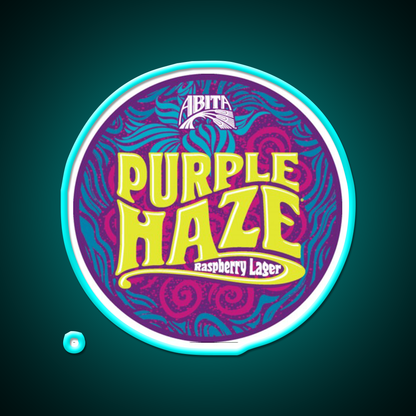 Purple Haze Ipa Logo Beer Bar Decor Led Neon Sign Rgb Color - Size and dimension reference