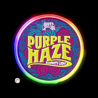 Purple Haze Ipa Logo Beer Bar Decor Led Neon Sign Rgb Color - LED neon sign close-up detail