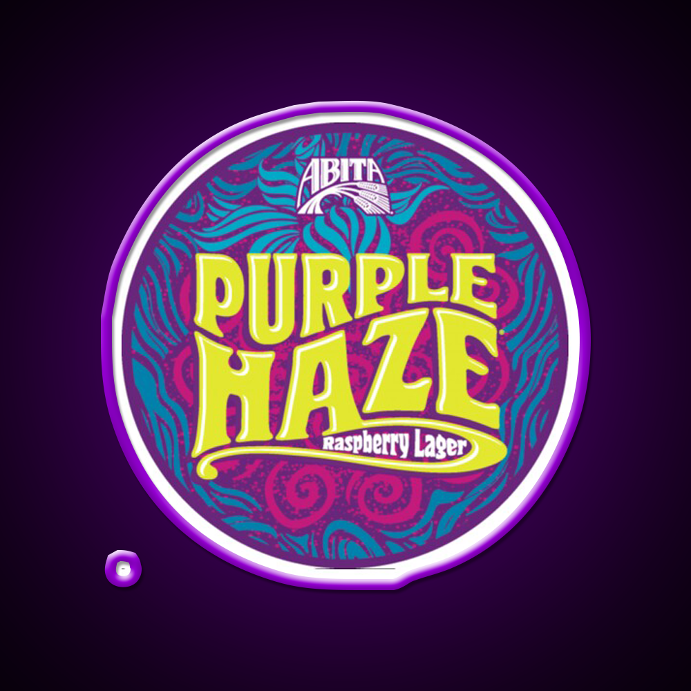 Purple Haze Ipa Logo Beer Bar Decor Led Neon Sign Rgb Color