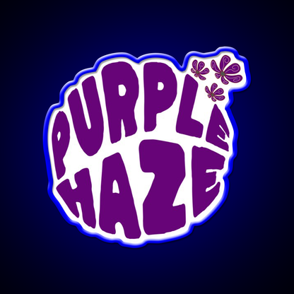 Purple Haze Purple Hemp Inspired Green Leaf Led Neon Sign Rgb Color - LED neon sign view 5