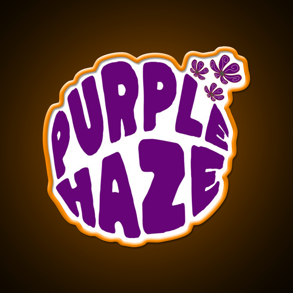 Purple Haze Purple Hemp Inspired Green Leaf Led Neon Sign Rgb Color - LED neon sign view 6