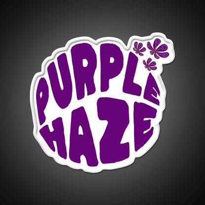 Purple Haze Purple Hemp Inspired Green Leaf Led Neon Sign Rgb Color - Shineneon