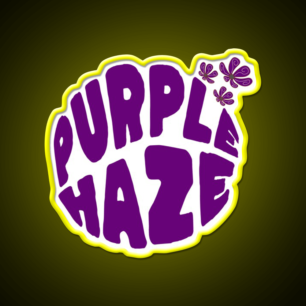 Purple Haze Purple Hemp Inspired Green Leaf Led Neon Sign Rgb Color - Shineneon