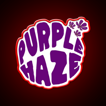 Purple Haze Purple Hemp Inspired Green Leaf Led Neon Sign Rgb Color - Shineneon