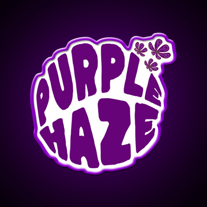 Purple Haze Purple Hemp Inspired Green Leaf Led Neon Sign Rgb Color - Shineneon