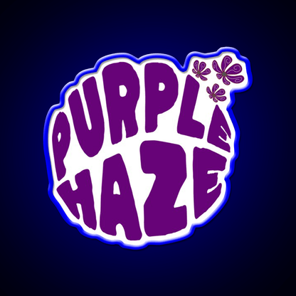 Purple Haze Purple Hemp Inspired Green Leaf Led Neon Sign Rgb Color - Shineneon