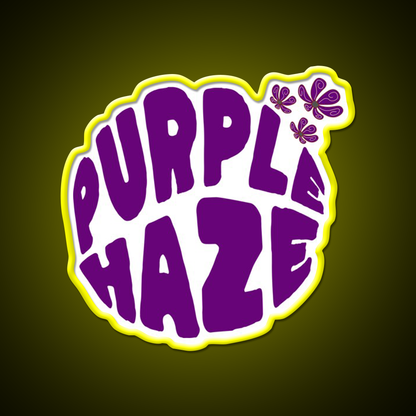 Purple Haze Purple Hemp Inspired Green Leaf Led Neon Sign Rgb Color - LED neon sign view 7