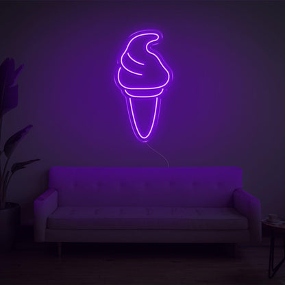 Purple Ice Cream Led Neon Sign For Home Cafe Decor | Shineneon