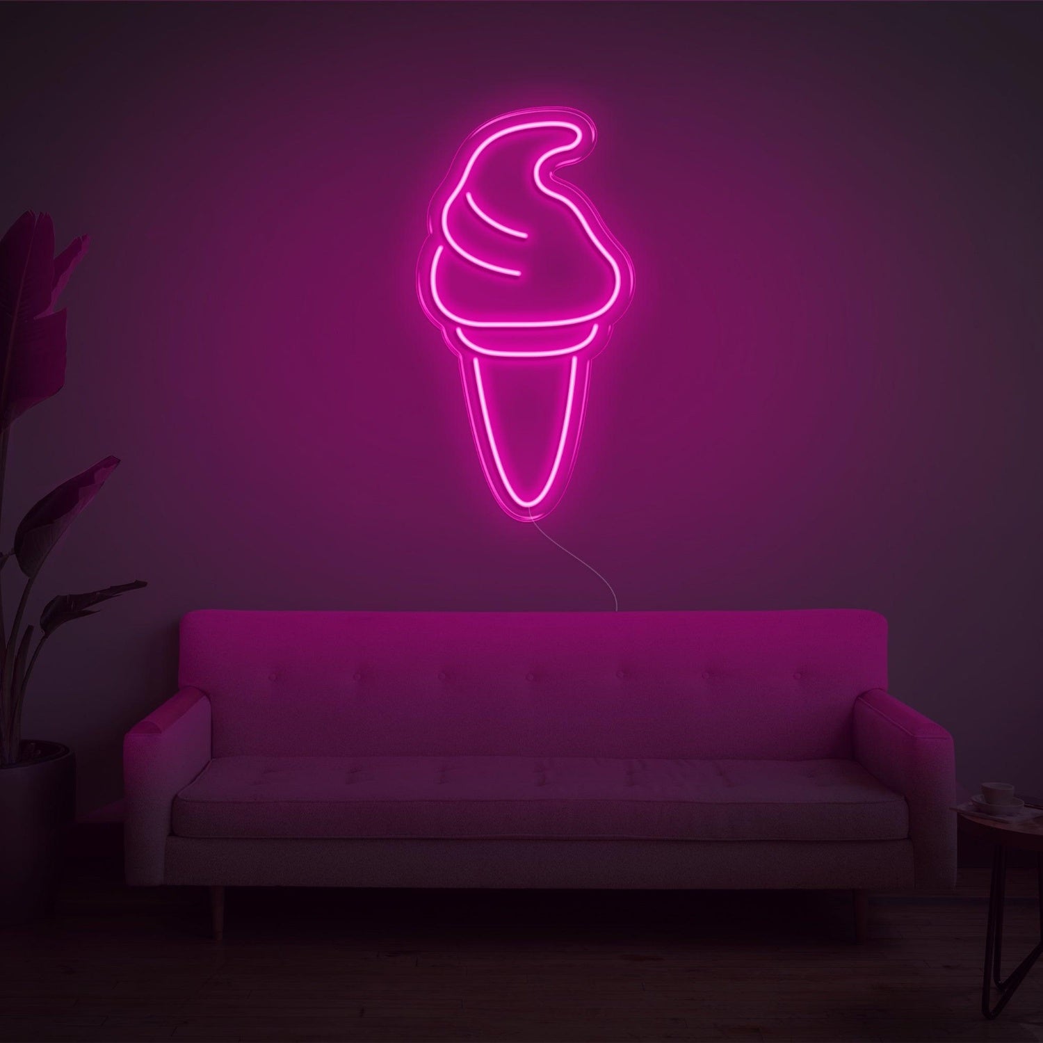 Purple Ice Cream Led Neon Sign For Home Cafe Decor | Shineneon