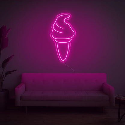 Purple Ice Cream Led Neon Sign For Home Cafe Decor | Shineneon