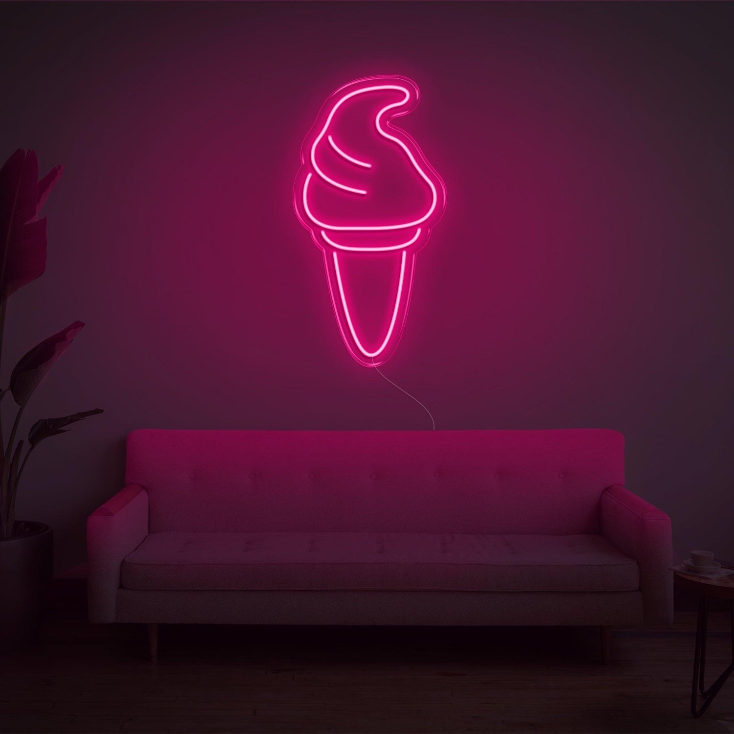 Purple Ice Cream Led Neon Sign For Home Cafe Decor | Shineneon