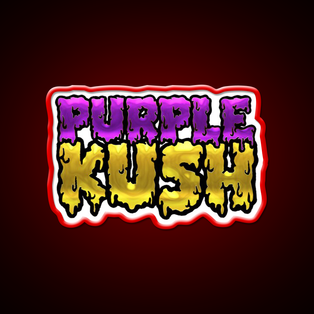 Purple Kush Weed Strain Original Label Green Leaf Led Neon Sign Rgb Color - LED neon sign view 10