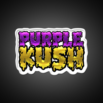Purple Kush Weed Strain Original Label Green Leaf Led Neon Sign Rgb Color - LED neon sign view 11