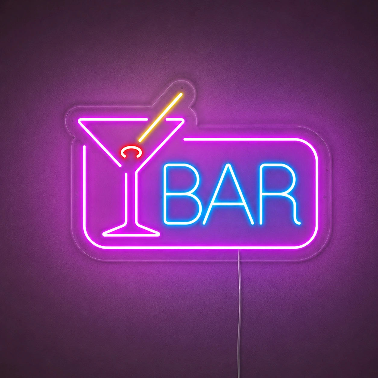 Purple Martini Bar Neon Sign LED Neon Sign high-converting product image