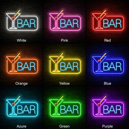 Purple Martini Bar Neon Sign LED Neon Sign color grid