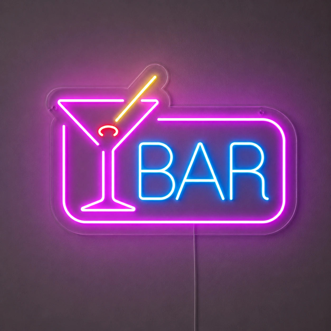 Purple Martini Bar Neon Sign LED Neon Sign main product image