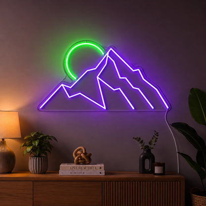 Purple Mountain Line Neon Sign LED Neon Sign high-converting product image