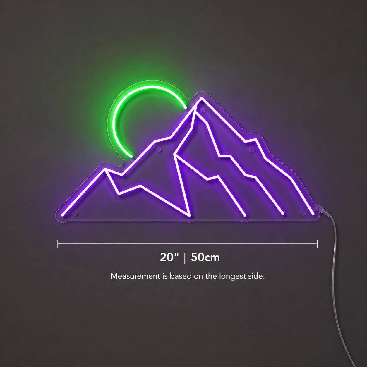 Purple Mountain Line Neon Sign LED Neon Sign size image