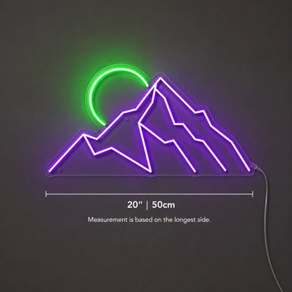 Purple Mountain Line Neon Sign LED Neon Sign size image