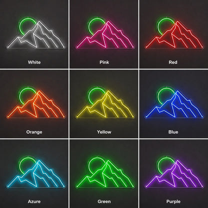 Purple Mountain Line Neon Sign LED Neon Sign color grid