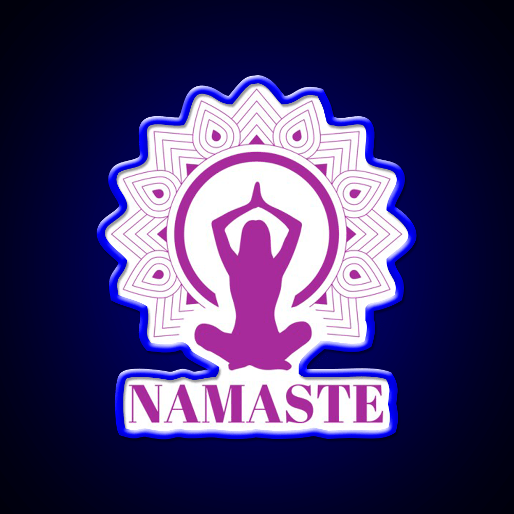 Purple Namaste Yoga Led Neon Sign For Wellness Space Rgb Color - Shineneon