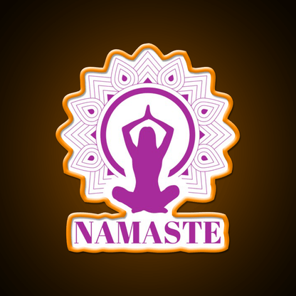 Purple Namaste Yoga Led Neon Sign For Wellness Space Rgb Color - Shineneon