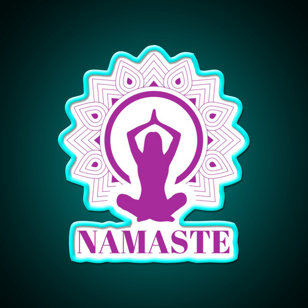 Purple Namaste Yoga Led Neon Sign For Wellness Space Rgb Color - Shineneon