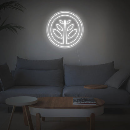 Purple Plant Circle Led Neon Sign For Home Decor | Shineneon