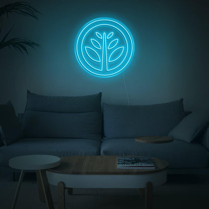 Purple Plant Circle Led Neon Sign For Home Decor | Shineneon