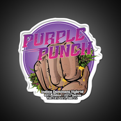 Purple Punch Strain Art Hemp Inspired Green Leaf Led Neon Sign Rgb Color - LED neon sign view 11