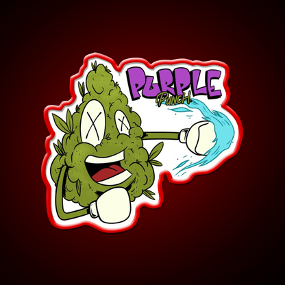Purple Punch Weed Strain Hemp Inspired Green Leaf Led Neon Sign Rgb Color - Shineneon