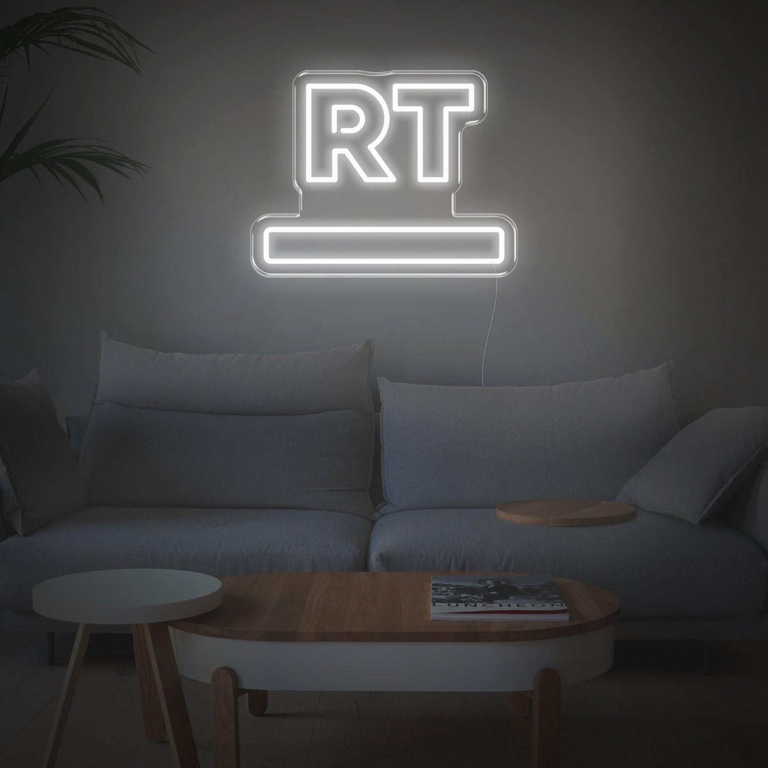 Purple Rt Led Neon Sign For Living Room Decor | Shineneon