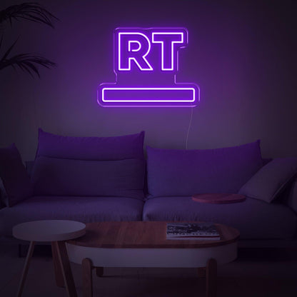 Purple Rt Led Neon Sign For Living Room Decor | Shineneon