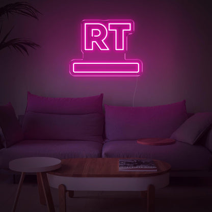 Purple Rt Led Neon Sign For Living Room Decor | Shineneon