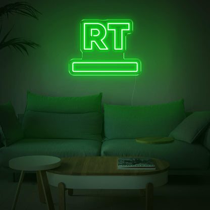 Purple Rt Led Neon Sign For Living Room Decor | Shineneon