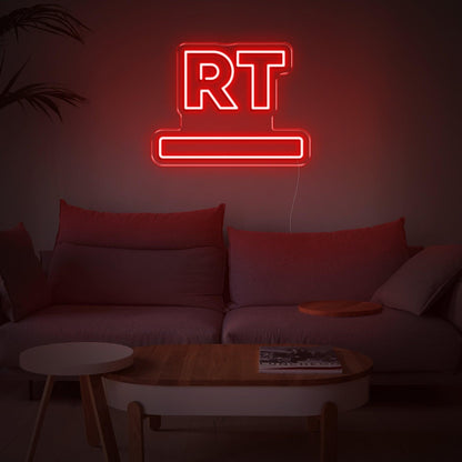 Purple Rt Led Neon Sign For Living Room Decor | Shineneon