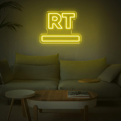 Purple Rt Led Neon Sign For Living Room Decor | Shineneon