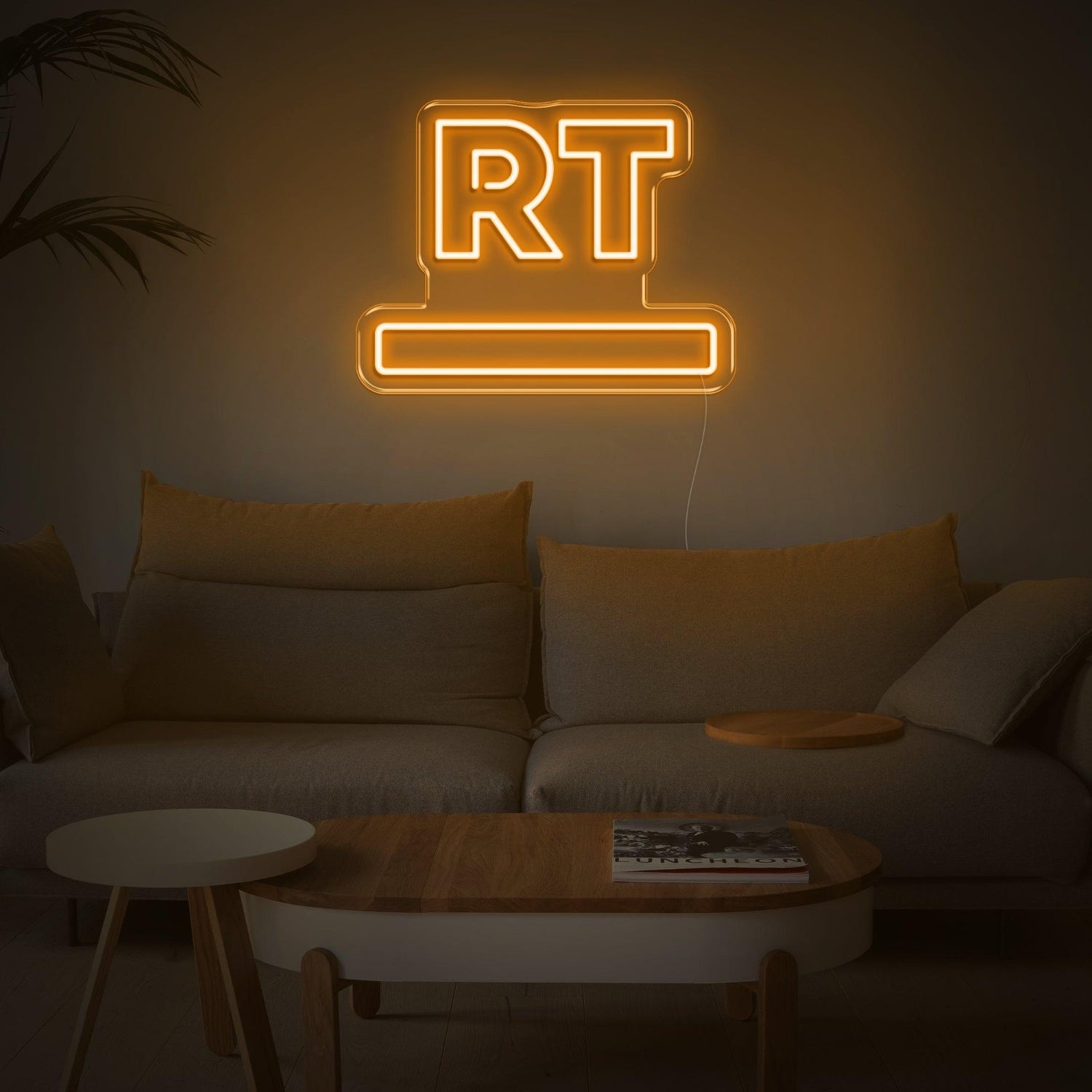 Purple Rt Led Neon Sign For Living Room Decor | Shineneon