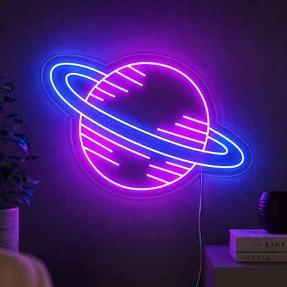 Purple Saturn Galaxy Neon Sign LED Neon Sign high-converting product image