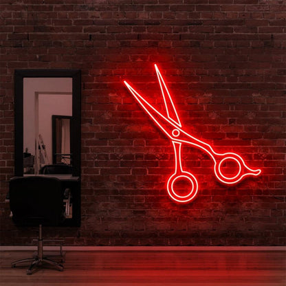 Purple Scissors Led Neon Sign For Hair Salon Decor | Shineneon