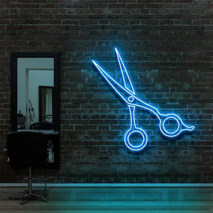 Purple Scissors Led Neon Sign For Hair Salon Decor | Shineneon