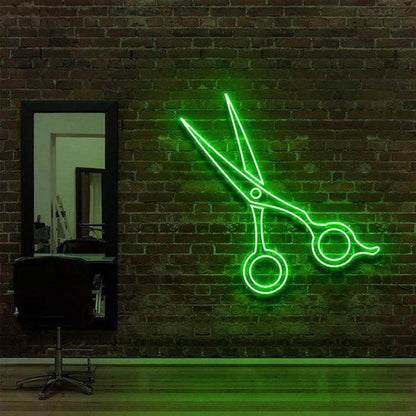 Purple Scissors Led Neon Sign For Hair Salon Decor | Shineneon