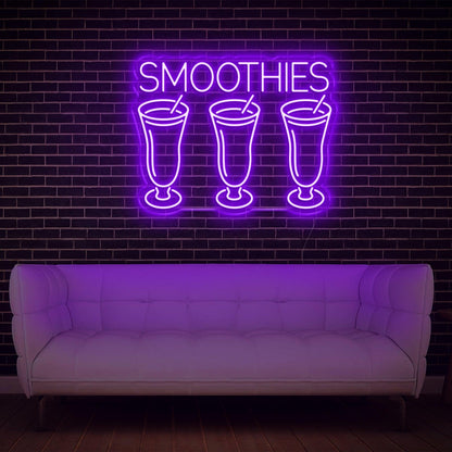Purple Smoothies Drinks Led Neon Sign For Cafe Home Decor | Shineneon
