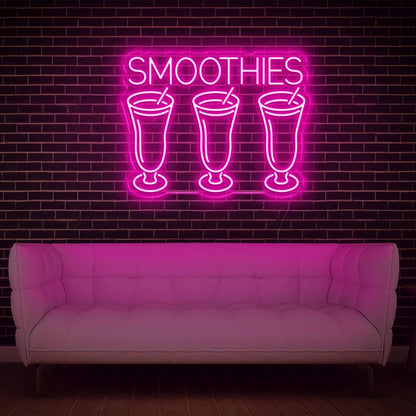 Purple Smoothies Drinks Led Neon Sign For Cafe Home Decor | Shineneon