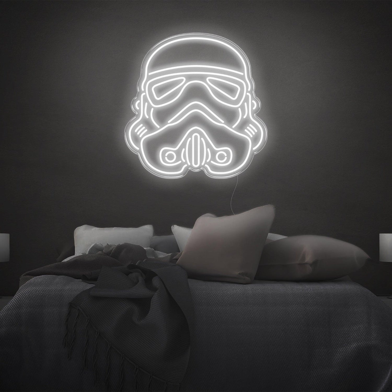Purple Storm Trooper Helmet Led Neon Sign Sci-Fi Bedroom Decor | Shineneon
