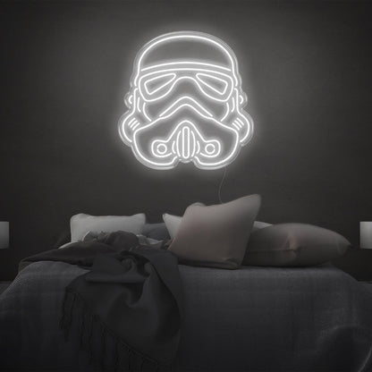 Purple Storm Trooper Helmet Led Neon Sign Sci-Fi Bedroom Decor | Shineneon