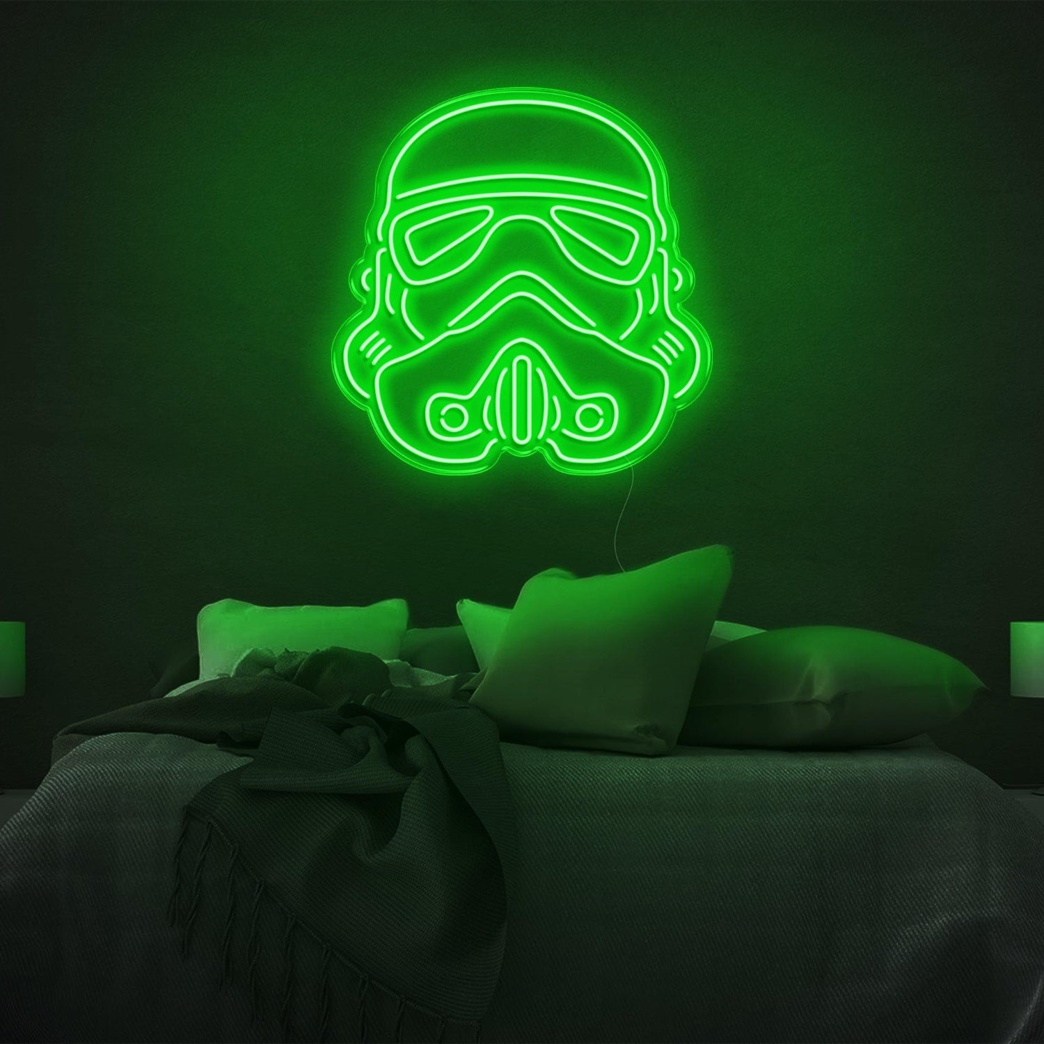 Purple Storm Trooper Helmet Led Neon Sign Sci-Fi Bedroom Decor | Shineneon